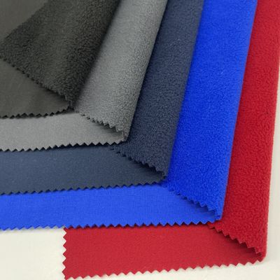 Thick Polyester Spandex Soft Shell Fabric Textile High Breathability