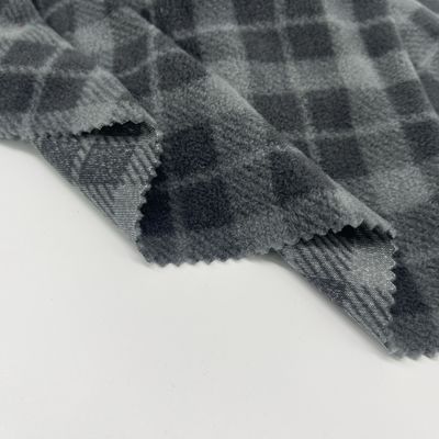 Eco Friendly Cloth Anti Pill Fleece Fabric Print For Garment Various Colors