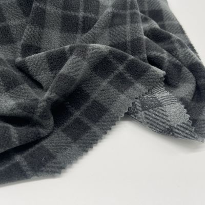 Eco Friendly Cloth Anti Pill Fleece Fabric Print For Garment Various Colors