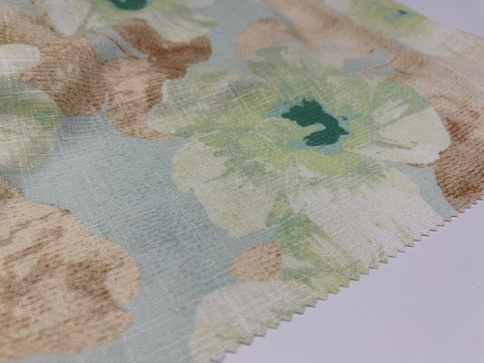 High Durability Linen Viscose Yarn Dyed Woven Fabric Print