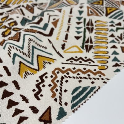 Linen Viscose Tapestry Yarn Dyed Cotton Fabric Print Home Textiles Machine Washable