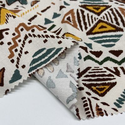 Linen Viscose Tapestry Yarn Dyed Cotton Fabric Print Home Textiles Machine Washable