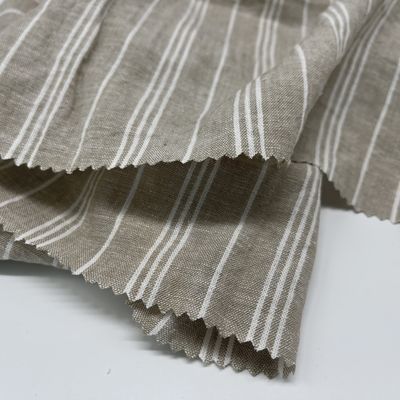 Home Textiles Linen Viscose Fabric Yarn Dyed 170gsm 55% Linen 45% Rayon S15-032