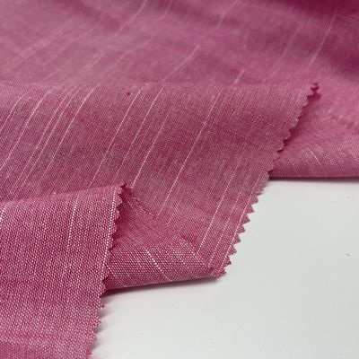 Low Flammability Viscose Linen Blend Fabric Yarn Dyed 30% Linen 70% Rayon S15-033