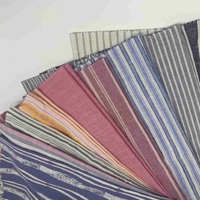 Yarn Dyed Lightweight Linen Viscose Fabric Moisture Absorption 138cm 180gsm 55% Linen 45% Rayon S15-037