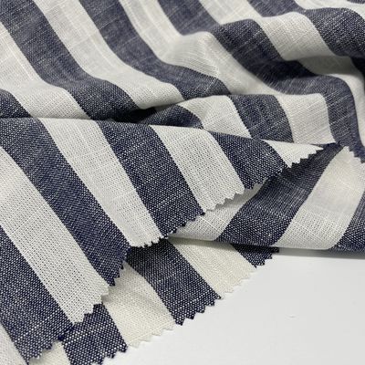 Yarn Dyed Lightweight Linen Viscose Fabric Moisture Absorption 138cm 180gsm 55% Linen 45% Rayon S15-037