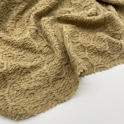 Knitting Jaquard Fabric 1000 KG MOQ Shanghai/Ningbo Port Honeycomb crepe 97% Polyester 3% Spandex 175cm 26gsm N07-079