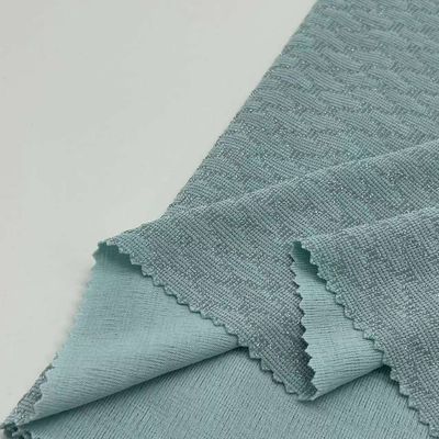 Cotton Polyester Cable Knit Jacquard Fabric Yes 89%P 6%M 5%SP 148CM 165GSM C03-021