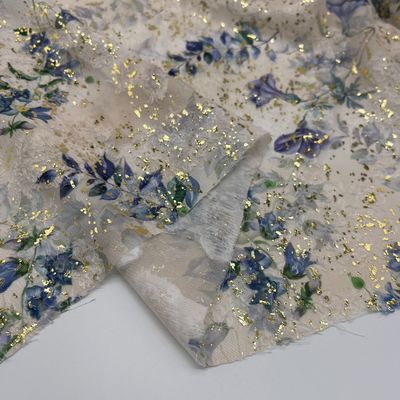 Low Shrinkage jacquard woven silk Cutting Foiled Printing L02-020-9