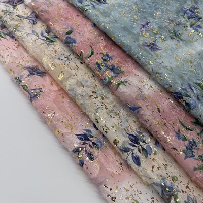 Low Shrinkage jacquard woven silk Cutting Foiled Printing L02-020-9