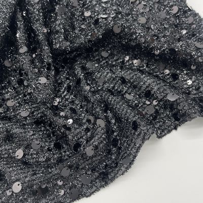 Waterproof Durable Embroidered Sequin Lace Fabric M18-002