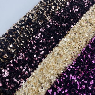 Multicolors Sequins Embroidery Fabric Cloth Yarn Counts M05-010