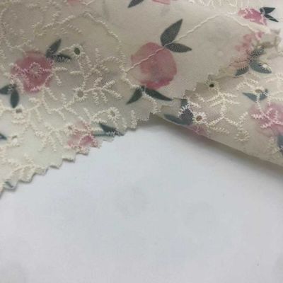 Garment Various Weight Embroidery Cotton Fabric M04-LK008