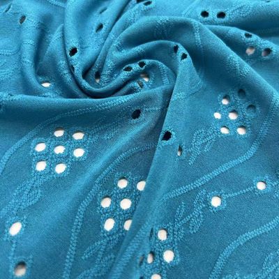 Customized Sports Jersey Fabric Jacquard Knitting Material F02-010