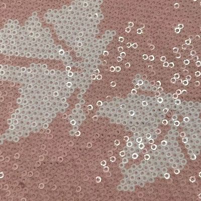 Beautiful Mesh Sequins Embroidery Fabric  395GSM Embroidered For Party  Dresses