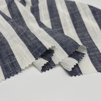 Yarn Dyed Lightweight Linen Viscose Fabric Moisture Absorption 138cm 180gsm 55% Linen 45% Rayon S15-037