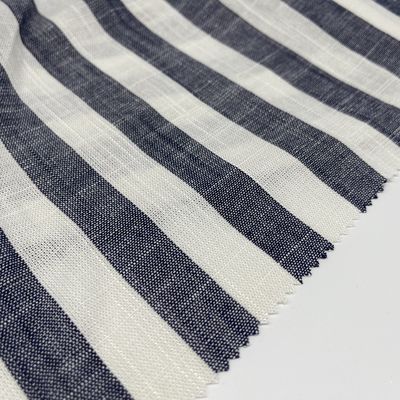 Yarn Dyed Lightweight Linen Viscose Fabric Moisture Absorption 138cm 180gsm 55% Linen 45% Rayon S15-037