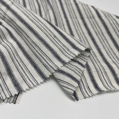 Yarn dyed Linen Viscose Fabric A4 Size 143cm 195gsm 70% Linen 30% Rayon S15-040