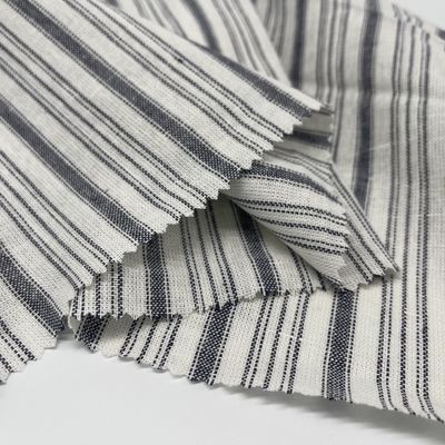 Yarn dyed Linen Viscose Fabric A4 Size 143cm 195gsm 70% Linen 30% Rayon S15-040