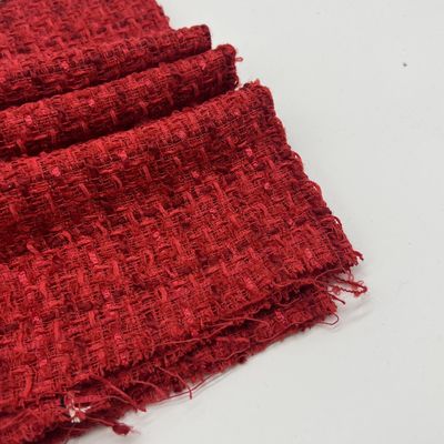 UV Resistant Medium Weight Tweed Cotton Fabric 100% Polyester 152CM 304GSM S08-058