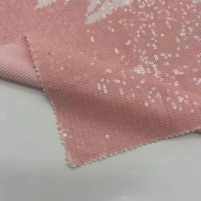 Beautiful Mesh Sequins Embroidery Fabric  395GSM Embroidered For Party  Dresses