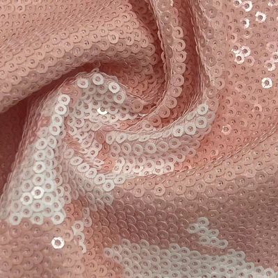 Beautiful Mesh Sequins Embroidery Fabric  395GSM Embroidered For Party  Dresses